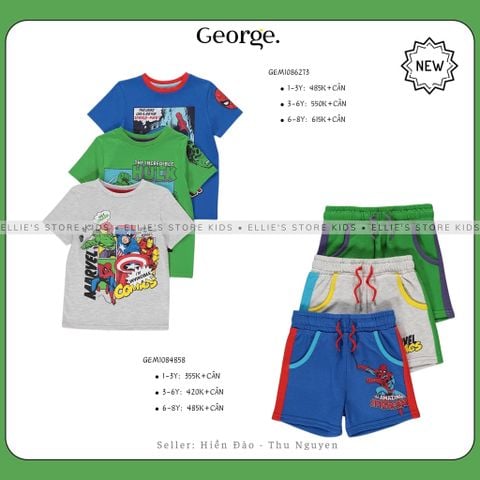 Set áo và quần siêu anh hùng cho bé trai GEORGE