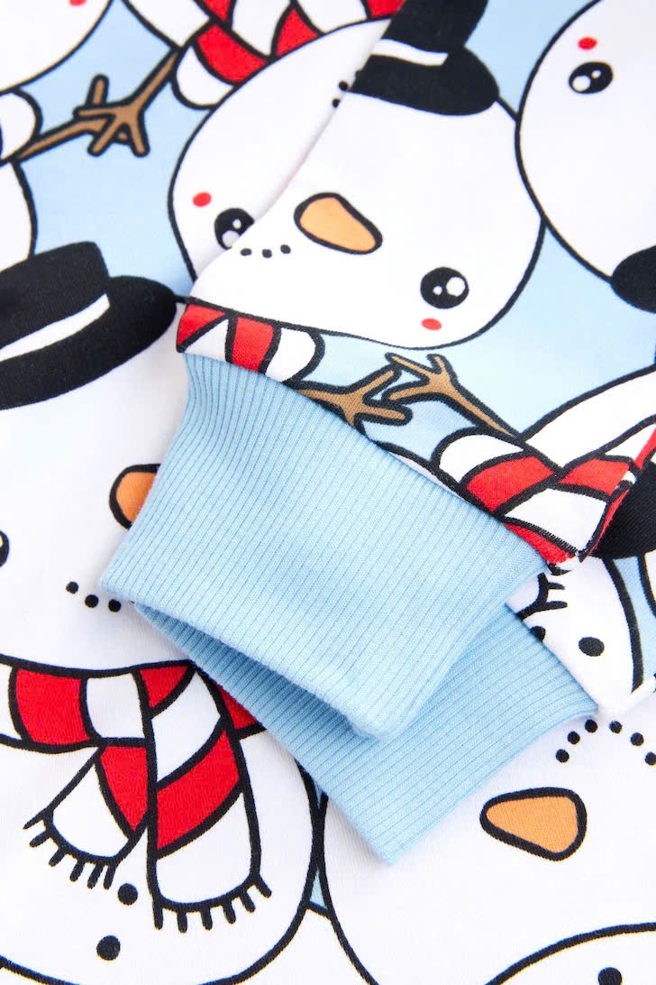 Set pyjamas nỉ lông mềm NEXT hoạ tiết người tuyết 665623