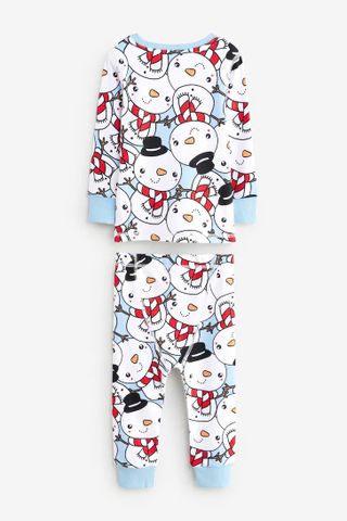 Set pyjamas nỉ lông mềm NEXT hoạ tiết người tuyết 665623