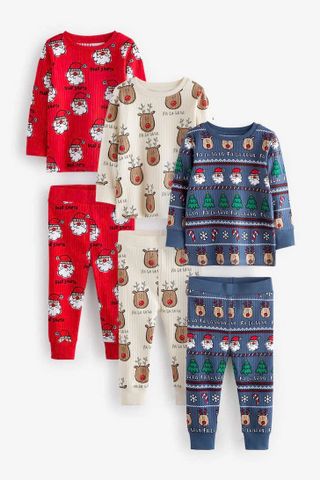 Set 3 bộ pyjamas NEXT hoạ tiết Giáng Sinh 665639