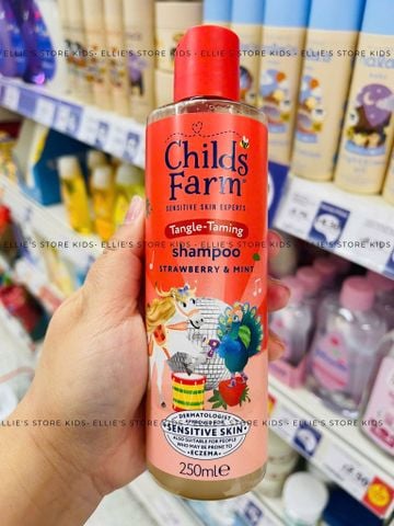 Childs Farm Shampoo Strawberry & Organic Mint - Dầu gội đầu dâu tây & bạc hà Childs Farm CF100  250ml