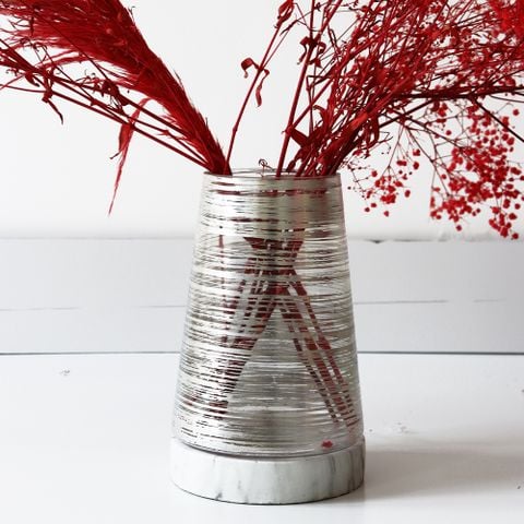  PI-LO002 - BÌNH HOA MARBLE AND GLASS 