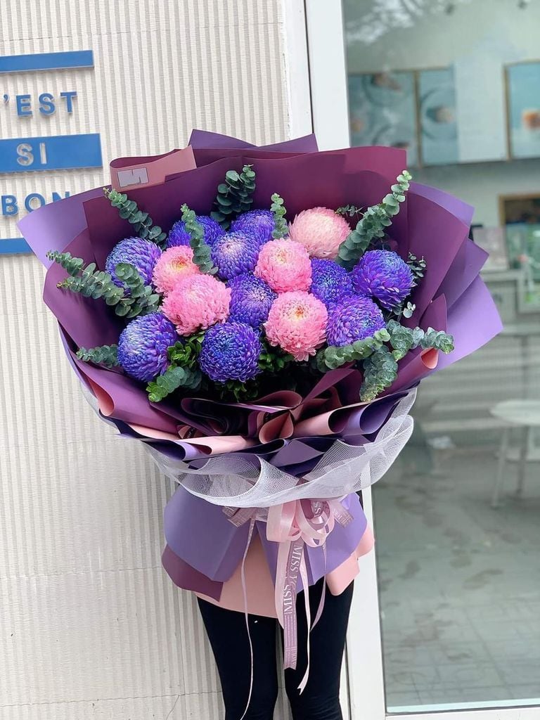 BO0033 - BÓ HOA CÚC MẪU ĐƠN