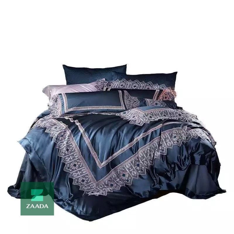 BỘ CHĂN GỐI DỆT LỤA THÊU MURIEL