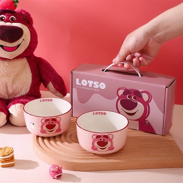  Set 2 bát gấu Lotso + hộp 