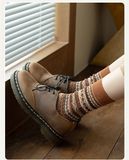  Tất Wond vintage hoạ tiết nhí sọc ngang 