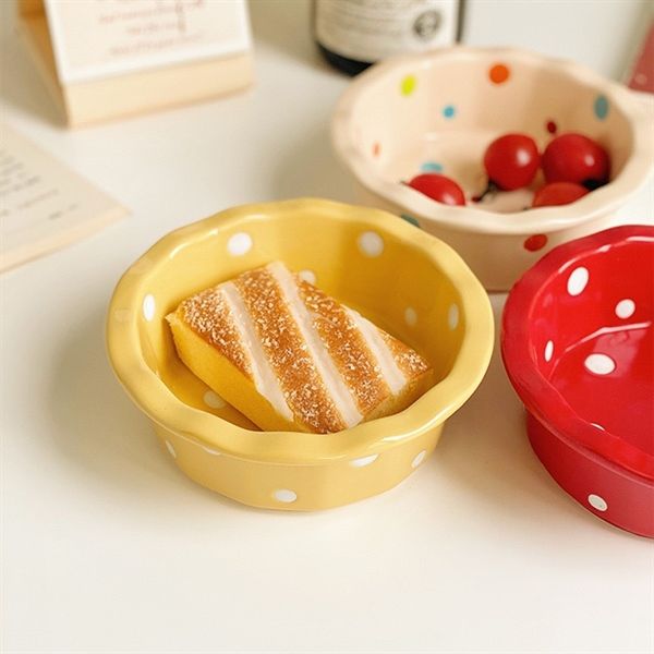  Bát dẹt chấm bi 14,5cm 