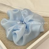  Scrunchies trơn bóng ánh nhũ 