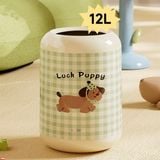  Thùng rác thú kẻ caro 12L 
