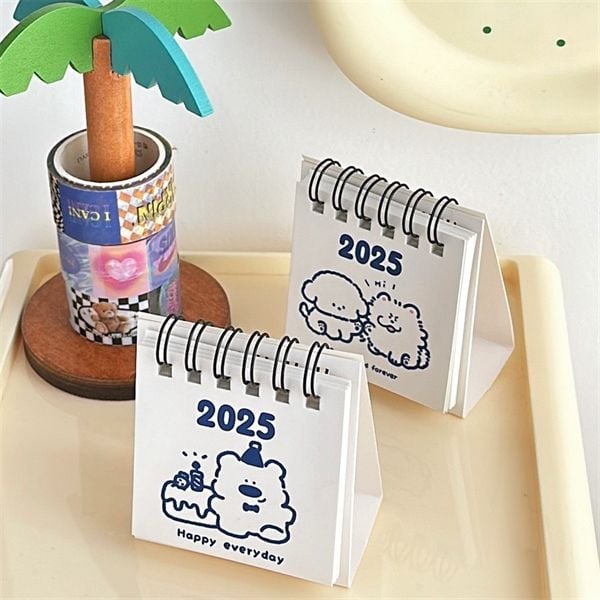  Lịch 2025 mini viền xanh 