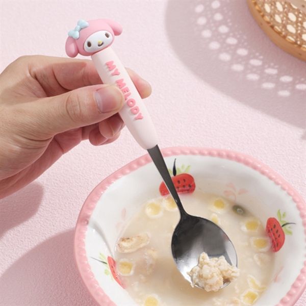  Thìa dĩa bọc silicon Kuromi 