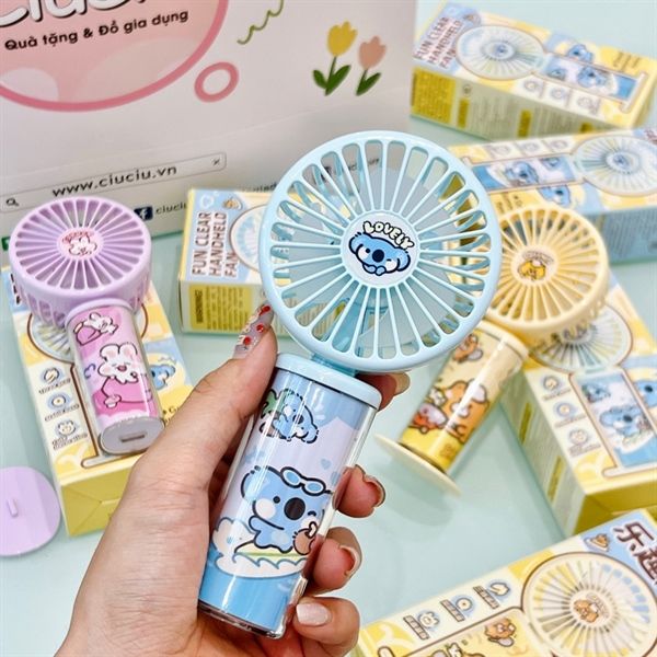  Quạt tay cầm hình thú dễ thương 500mAh 