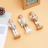  Người gỗ decor Giáng Sinh tone vàng 12cm (set 5) 