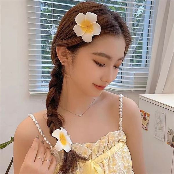  Kẹp hoa sứ xốp ombre vàng 