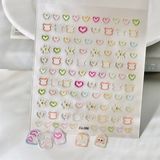  Sticker dán móng viền màu nổi 