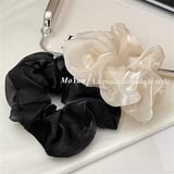  Scrunchies trơn bóng ánh nhũ 