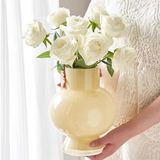  Lọ hoa thuỷ tinh thân tròn thắt đáy 31cm 