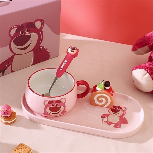  Set cốc+đĩa+thìa Lotso 