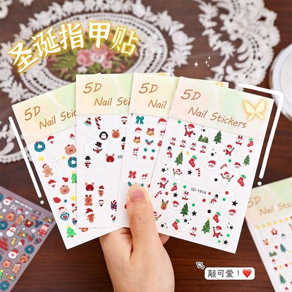  Sticker nail móng Giáng Sinh 