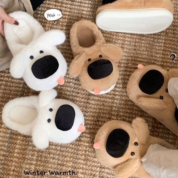  Dép bông cún lè lưỡi 
