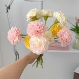  Hoa Cẩm Chướng lụa 1 cành 