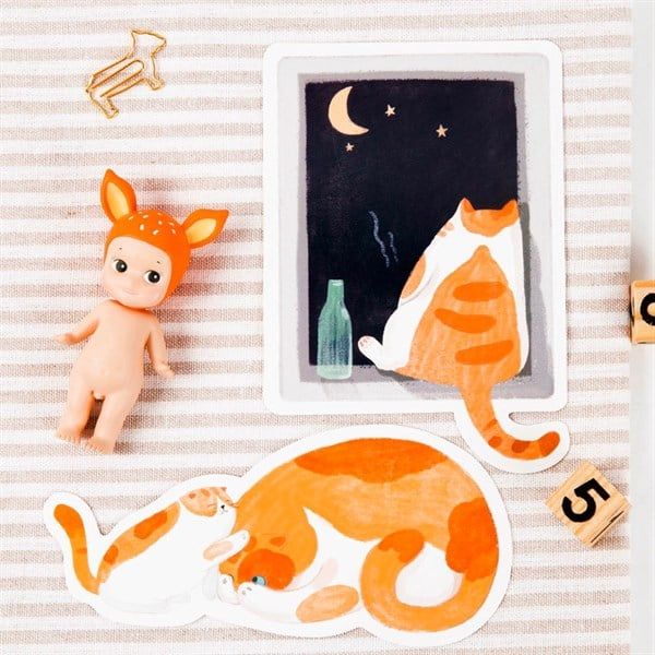  POSTCARD cute cat 