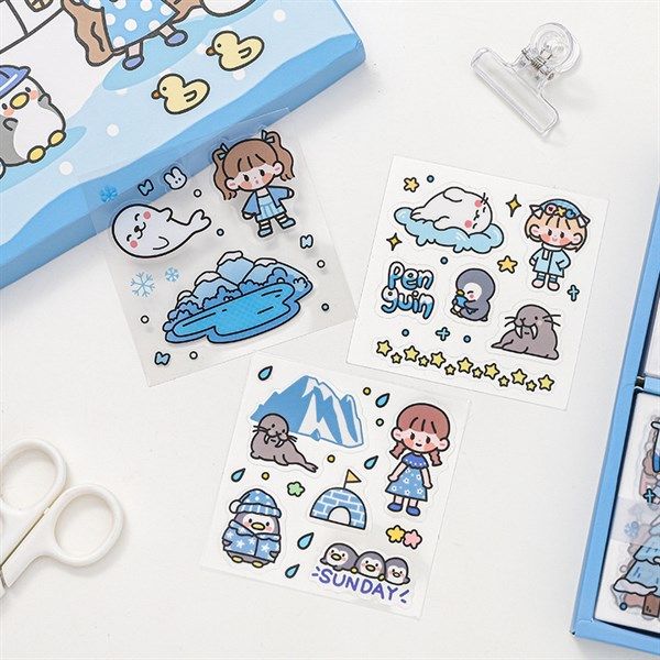  Box sticker Polar world 100 tờ 