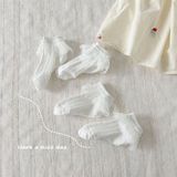  Tất Kid nhún ren gân dọc 