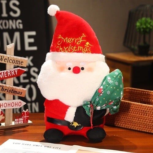  Ông già Noel bông ôm túi quà 