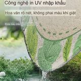  Thảm nhựa xoắn cửa ra vào lá xanh 45x75cm 