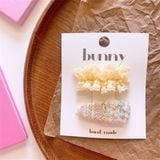  Set 2 kẹp vải ren voan vintage 