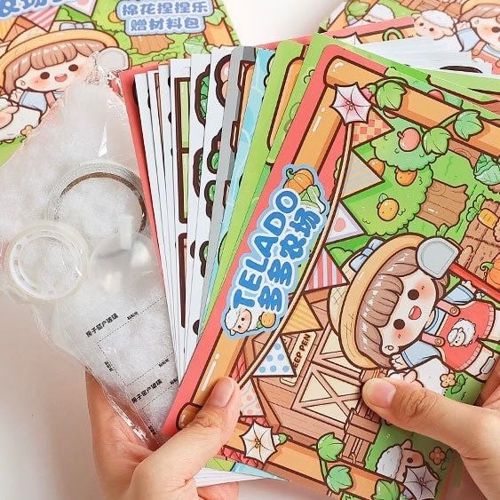  Box sách yên tĩnh DIY bé nông trại Telado 