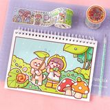  Sổ lò xo giấy trong dán sticker 21x15cm 