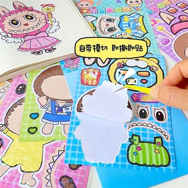  Sticker ghép bộ phận nhân vật 