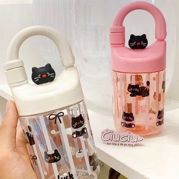  Bình quai xách mèo đen 500ml 