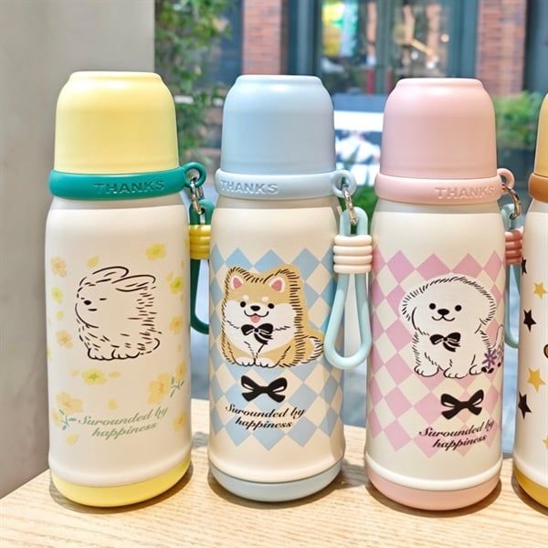  Bình giữ nhiệt cún gió thổi 600ml 