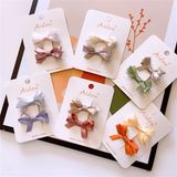  Set 2 kẹp nơ kép ruy băng 2 màu 