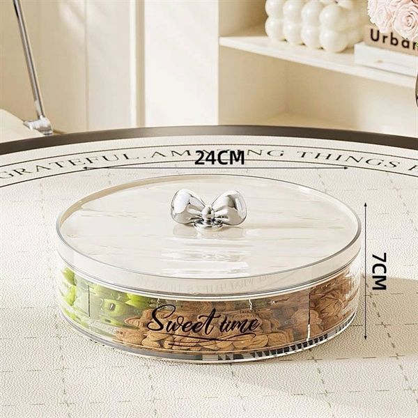  Khay mứt Sweet Time nơ bạc 