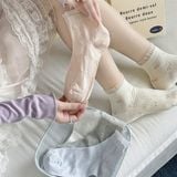  Tất RooLi Life gân nơ cổ nhún voan 