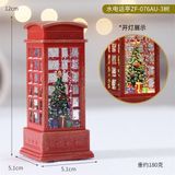  Đèn bốt điện thoại decor Giáng Sinh 12cm 
