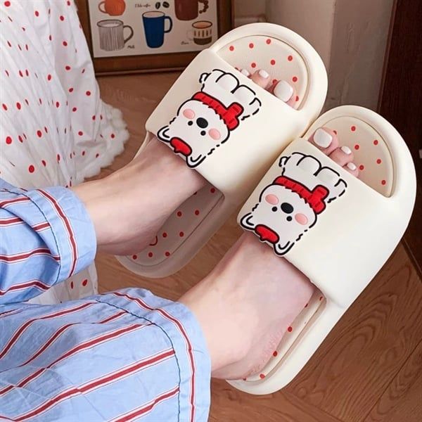  Dép cún quàng khăn đế chấm bi 