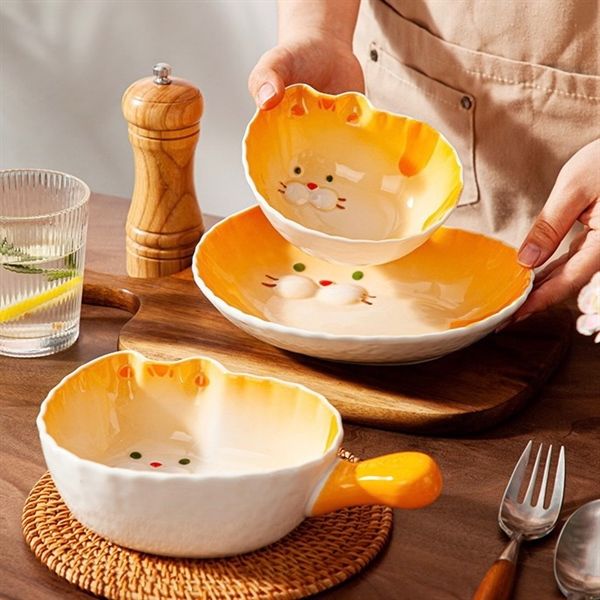  Set bát đĩa mèo Toot ombre 