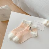  Tất Xiaohesi cổ ngắn cún xúc xích 