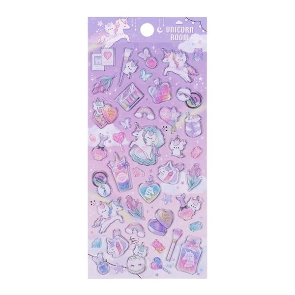  Sticker ánh nhũ nổi thú dễ thương 