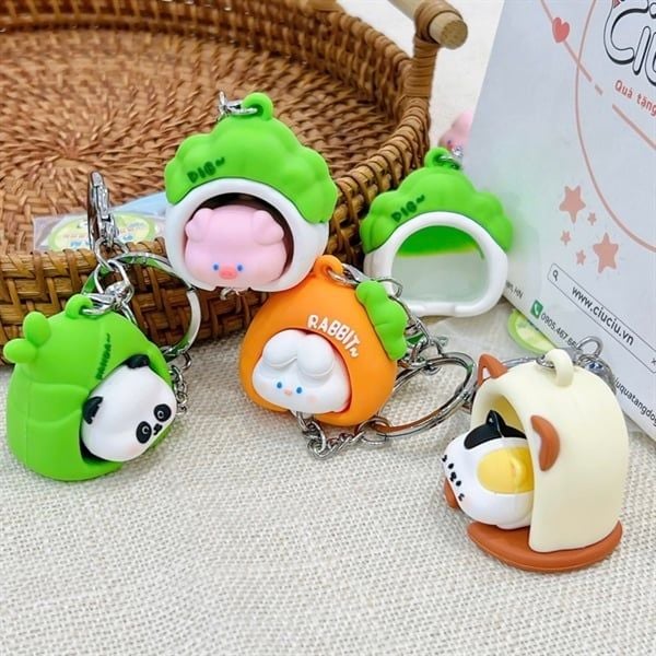  Móc khoá thú nằm chuồng 