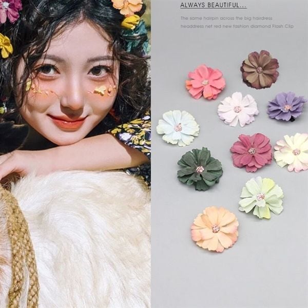  Kẹp tóc hoa mini cánh dài 