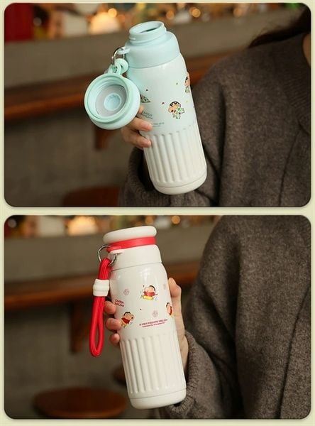  Bình giữ nhiệt ống hút Shinchan 530ml 