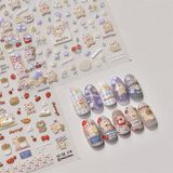  Sticker dán móng Tomoni gấu Teddy 