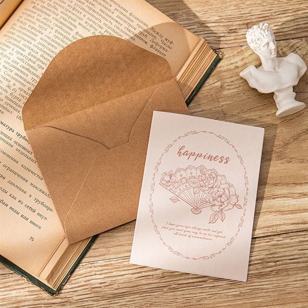  Thiệp hoa vẽ đơn sắc 