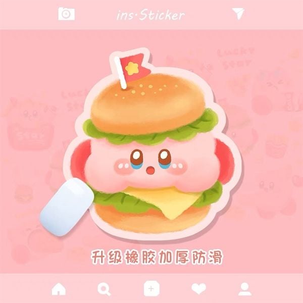  Lót chuột Kirby đồ ăn nhanh 